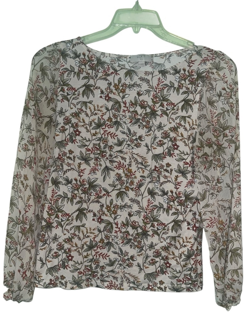 Loft floral blouse. Size LP GUC - Picture 4 of 8